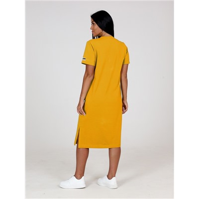 Платье-футболка с лайкрой (желток)