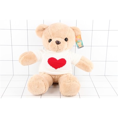 Медведь 8STM-005 в вязаной кофте с сердцем (27х35х30см.)