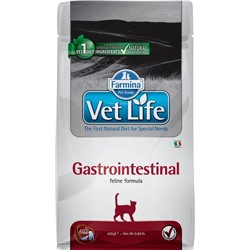 Корм Vet Life Cat Gastro-Intestinal 400 g/ для взрослых  кошек с проблемами ЖКТ