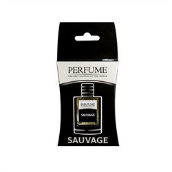 Ароматизатор-подвеска БУТЫЛОЧКА НА ШНУРОЧКЕ PERFUME (5мл) `Sauvage c пробником