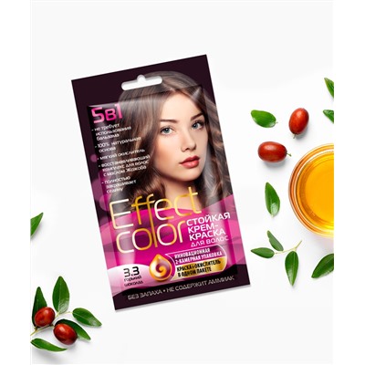Cтойкая крем-краска для волос серии Effect Сolor, тон 3.3 горький шоколад