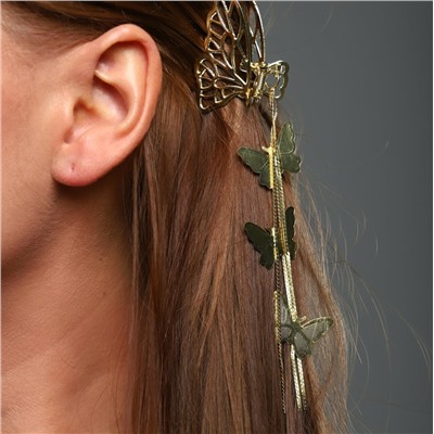Краб для волос, цвет золотистый, с подвеской, арт. 061.411