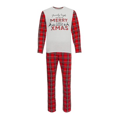 Пижама новогодняя мужская KAFTAN "X-mas", цвет красный, размер 48