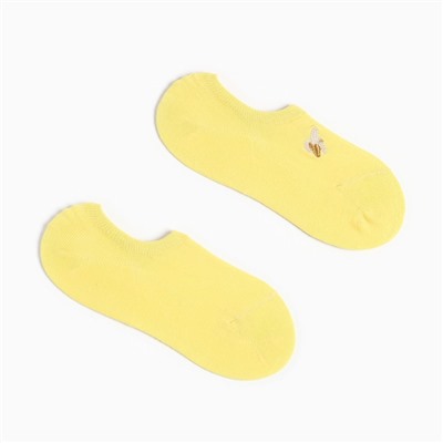 Носки женские укороченные MINAKU "Банан" цвет желтый, р-р 36-39 (23-25 см)   7488411