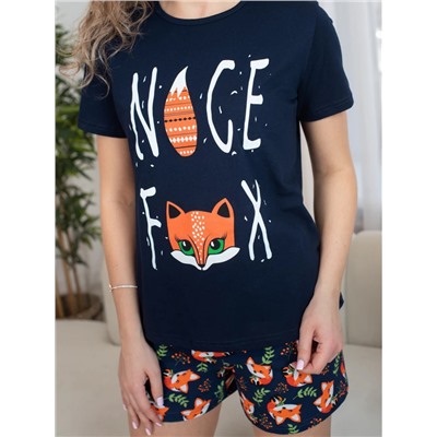 Пижама Fox (шорты) (кулирка)