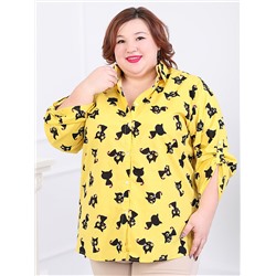 Рубашка желтая женская больших размеров