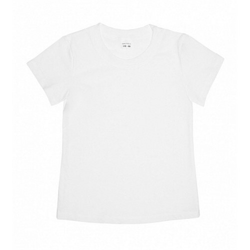 Белая футболка (ТМ J-KIDS) размер 128 маломерит  подойдет на 116-122