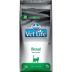 Корм Vet Life Cat Renal 2 kg/ для взрослых  кошек при почечной недостаточности
