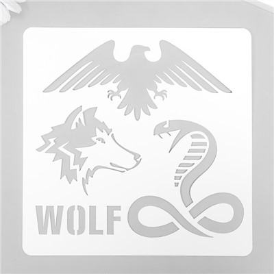 Трафарет для татуировки "Волк" 15х15 см