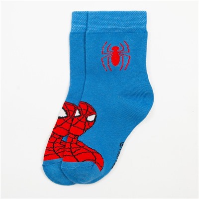 Носки для мальчика «Человек-Паук», MARVEL, 16-18 см, цвет синий