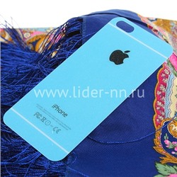Защитное стекло на экран для iPhone5/5S Мерцание (голубое) (КОМПЛЕКТ 2в1) ELTRONIC
