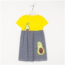 Платье для девочки, цвет жёлтый/синий, рост 110 см