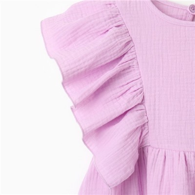 Комплект для девочки (блузка, шорты) MINAKU цвет лиловый, рост 92