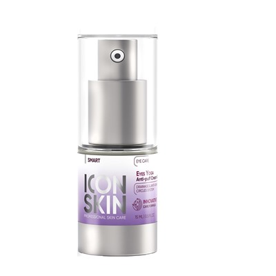 ICON SKIN  / Крем для кожи вокруг глаз от отёков с гиалуроновой кислотой. Профессиональный уход 35+, 15мл.