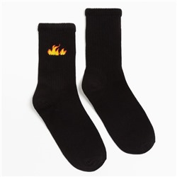 Носки MINAKU «Fire», цвет чёрный, размер 40-41 (27 см)