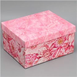 Коробка складная «Цветы», 31,2 х 25,6 х 16,1 см