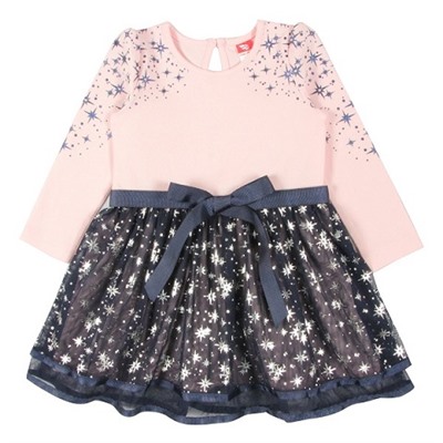 CANG 62710 Платье для девочки, светло-розовый-темно-синий