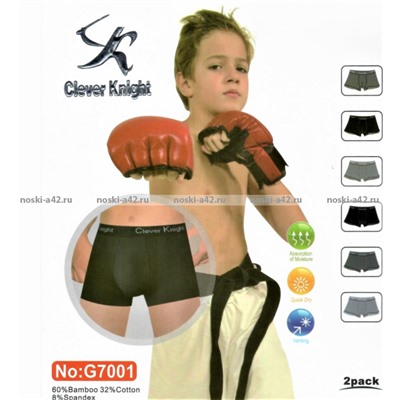 ПОДРОСТОКОВЫЕ трусы-боксеры для мальчиков Clever Knight арт. G 7001