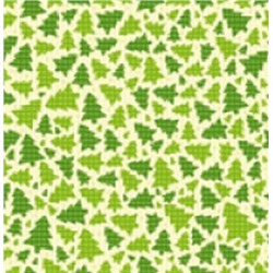 Упаковочная бумага Зелёные ёлочки (10 листов в рулоне, 70 х 100 см)