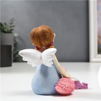 Сувенир полистоун "Девочка ангелок с фламинго" длинные ножки МИКС 20х8х6 см
