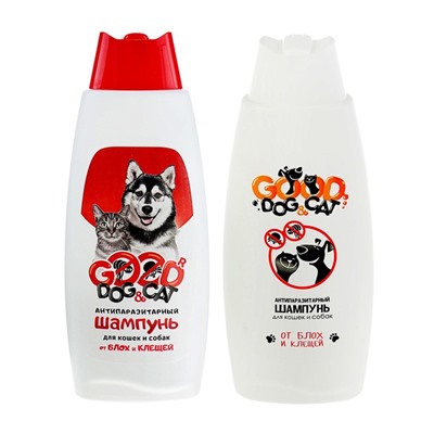 Шампунь антипаразитарный "Good Dog&Cat" для кошек и собак, 250 мл, микс