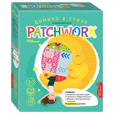 Развивающая игра из дерева "Домино в стиле patchwork"