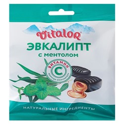 Леденцовая карамель «Виталор» Эвкалипт-ментол с витамином С, 60 г.
