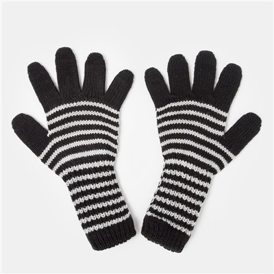 Перчатки для девочки удлинённые, чёрный, размер 16