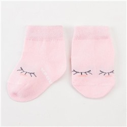 Носки детские Крошка Я «Глазки», цвет розовый, 10-12 см