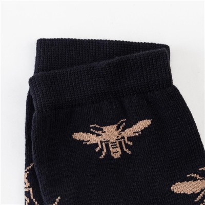 Носки MINAKU «Насекомые», цвет чёрный, размер 40-41 (27 см)