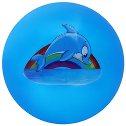 Мяч детский «Дельфинчик» 22 см, 60 г, цвет синий