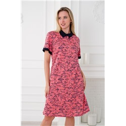 Платье женское из пике Лакост 2 maxi розовый