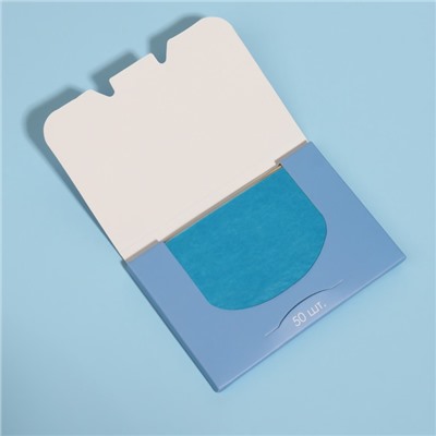 Матирующие салфетки «Colorful», 50 шт, цвет синий