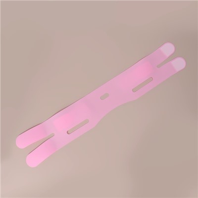 Маска для коррекции овала лица, на липучке, 60,5 × 10 см, цвет розовый