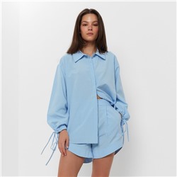 Комплект женский (блузка, шорты) MINAKU: Casual Collection цвет голубой, р-р 42