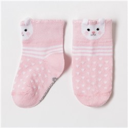 Носки детские Крошка Я «Зайчишка», цвет розовый, 6-8 см