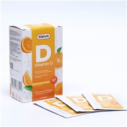 Витамин D3, 500 МЕ Sibivit, 15 саше со вкусом апельсина