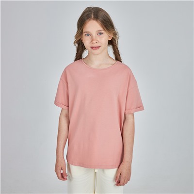 Персиковая футболка для девочки