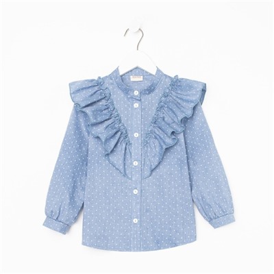 Рубашка детская MINAKU: Cotton collection цвет синий, рост 104