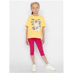 CWKG 90151-30 Комплект для девочки (футболка, брюки типа "легинсы"),желтый