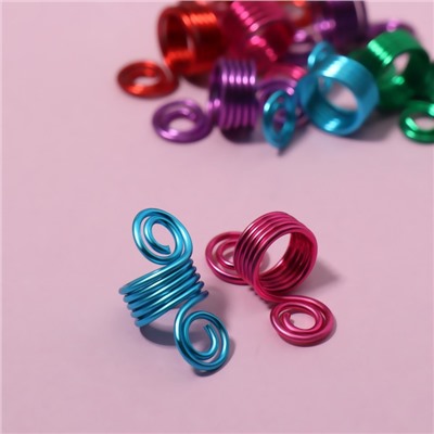 Декор для волос «Спираль», 2,1 × 0,9 см, 10 шт, разноцветный