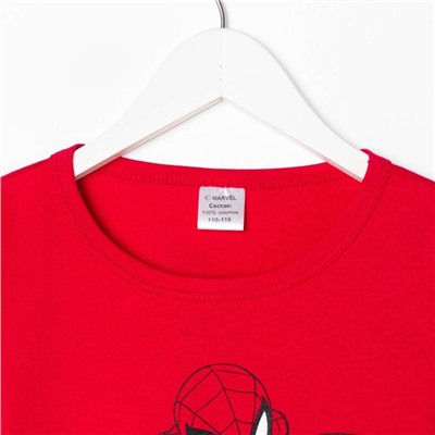 Джемпер детский MARVEL "Человек паук", рост 110-116 (32), красный/чёрный
