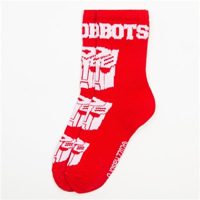 Носки для мальчика «Автоботы», Transformers, 14-16 см, цвет красный