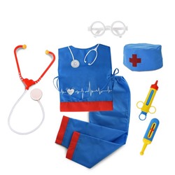 Набор «Медик» из 7 предметов: штаны, накидка, колпак, стетоскоп, очки, шприц и