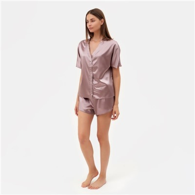 Пижама (сорочка, шорты) женская MINAKU: Light touch цвет фиолетовый, р-р 42